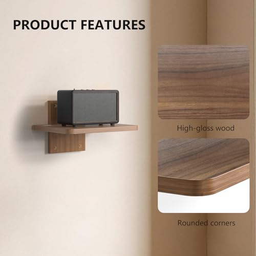 Image of WALI 1 Tier Floating TV Wall Shelf for Projector, DVD Player