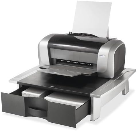 Desktop Printer Stand, 21-1/4x18-1/16x5-1/4, Black/Silver (8032601)