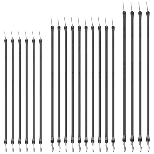 GBACHOOSE 20PCS Rubber Tarp Straps Bungee Cords with Hooks Heavy Duty Outdoor, 100% EPDM Tarp Straps with Thicker Connect Hole & Metal Crimped for Securing Cargo, Bikes, Camping Gear(15