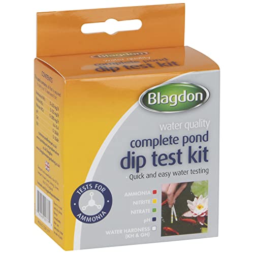 Blagdon Quick & Easy Complete Pond Water Quality Dip Test Kit Ammonia Nitrite Nitrate pH Water Hardness (CH & GH) White