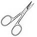 Professional Nail Scissors - 3.5" Scissors with Curved Blades - Japanese Stainless Steel with Bonus PVC Zip Storage Bag by Sterling Beauty Tools