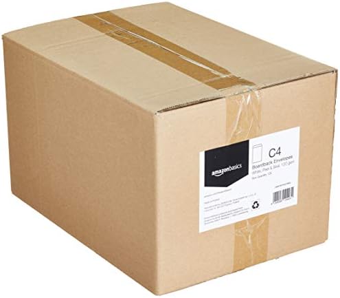 Amazon Basics C4 Peel&Seal White Boardback, 120 GSM, 125 Pack