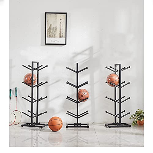 Ballenrek Basketbal Voetbal Houder Vrijstaande basketbalopslaghouder kan 8 ballen opslaan, grote opslag verticale balrek… - Image 5