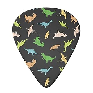 ASDTEHCY Lot de 6 médiators en celluloïd, motif dinosaure, pour guitares acoustiques, électriques, basses ou ukulélé - Les Beatles, Paul McCartney, John Lennon, RIngo Starr, George Harrison ASDTEHCY Lot de 6 médiators en celluloïd, motif dinosaure, pour guitares acoustiques, électriques, basses ou ukulélé – Image 3
