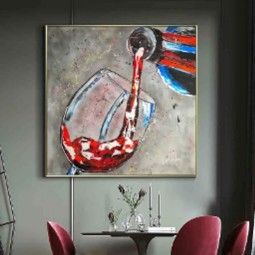 Art affiche impression vin rouge KEBIA toile salon deco chic et contemporaine