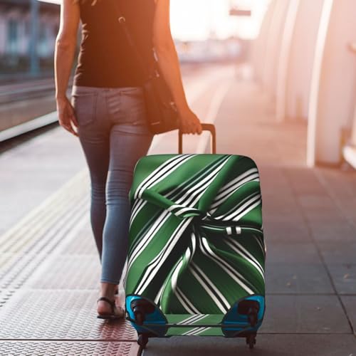 Housse de protection pour bagage rayures vertes taille L lavable - 7