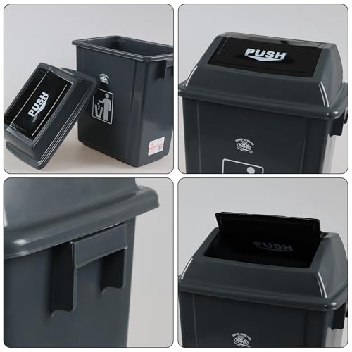 Canecas de basura de plástico rectangular 6 galones 4 piezas miniatura 3