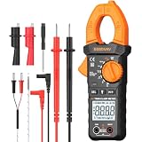 BOBOVAV Pinza Amperometrica TRMS 600A CA,Tester Elettrico 4000 Conteggi per Tensione CA/CC con NCV e Torcia,Tensione CA/CC,Multimetro con Display LCD,Retroilluminazione,per Domestica/Industriale