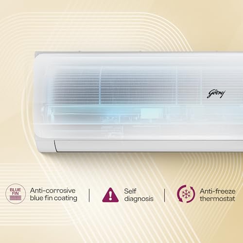 Image of Godrej 3 Ton 3 Star, 5-In-1 Convertible Cooling, AI powered, Inverter Split AC (Copper, 2025 Model, Heavy duty cooling at 52 C, AC 3T SIC 36JTC3 WZP, White)