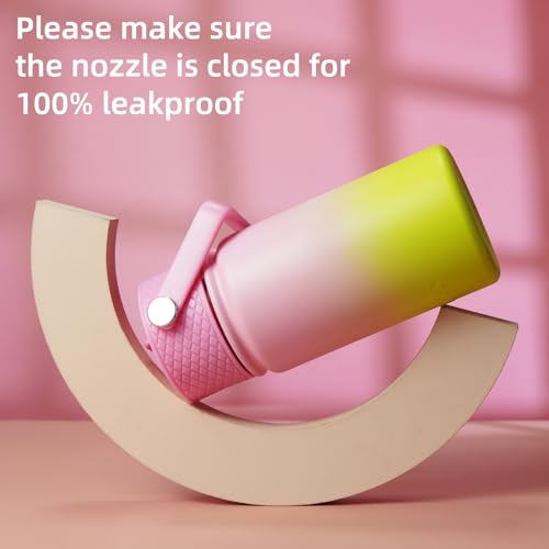 Image of BJPKPK Insulated Water Bottle, 15oz Stainless Steel with Straw Lid