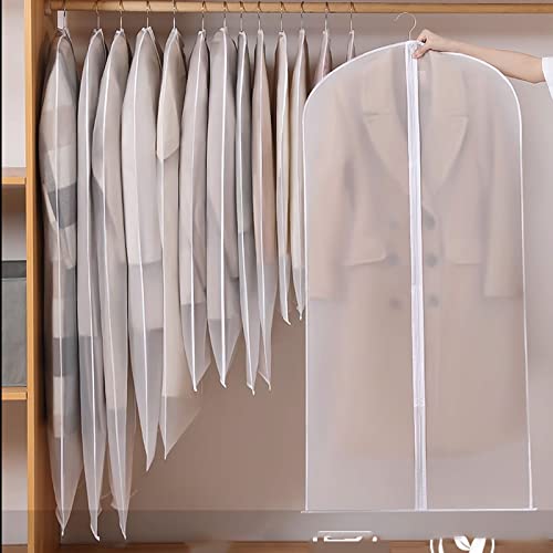 Storage Bags for Clothes,Garment Bags for Hanging Clothes Transparent New PEVA Material Thick and Delicate Top opening，The weaving Thread is Tight and Not Easy to Snag，Dust-proof Moisture-proof3