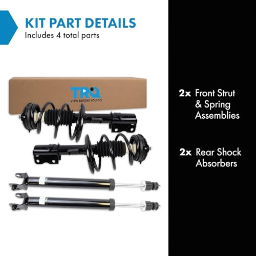 Image of TRQ Front and Rear Complete Strut Assembly & Shock Absorber Kit Complete Strut & Coil Spring Assembly Compatible with 2016-2020 Nissan Maxima