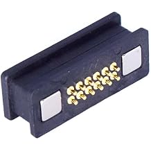 1 Pair Waterproof Magnetic Pogo Pin Connector 6/7/8/9/10/11/12Pin, Male Female 2.2mm Spacing Spring Loaded Pogopin DC Power Socket 12Pin