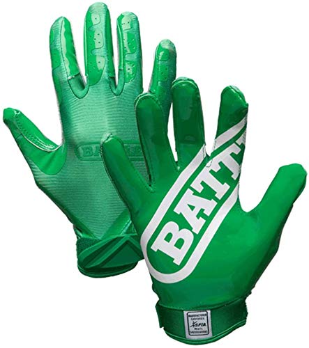 Battle Double Threat Football Gloves – Ultra-Tack Sticky Palm Receivers Gloves – Pro-Style Receiver Gloves, Adult #TOP1