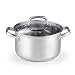 Cook N Home 02609 Lid 5-Quart Stainless Steel Casserole Stockpot Silver