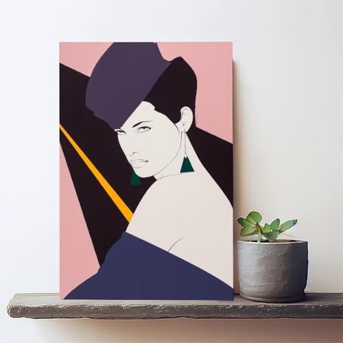 Impression sur toile Carol de Patrick Nagel - Décoration murale 30x45 cm