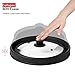 Microwave Cover Glass - Vented Collapsible Silicone and Glass Microwave Plate Cover | Large 12-inch Splatter Guard Lid | 100% Food Grade | Dishwasher Safe Bezrat (Black)