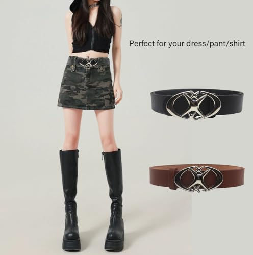 COTIM COYIN Womens Star Buckle Belt, Leather Waist Belt Waistband for Jeans Dresses4