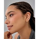 PAVOI 14K Gold Plated Sterling Silver Posts Dainty Initial Huggie Earrings for Women - Gold Huggie Hoop Small Initial Jewelry - Trendy Alphabet Letter Earrings - Image 4