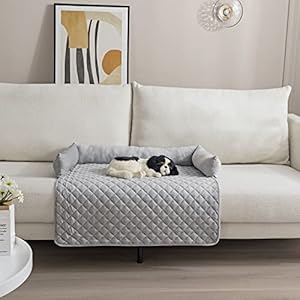 Cama para Perros, OKYUK Cama para Perro Lavable a Mano, Cesta para Perro, Manta para Perro, Sofá para Perro, Funda de Sofá, Super Suave Antideslizante, Cama Perro Grande (75 x 75 cm)