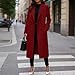 Long Fall Winter Wool Coats for Women 2025 Notched Lapel Collar Single-Breasted Peacoat Trench Coat Overcoat Jackets Red 3XL