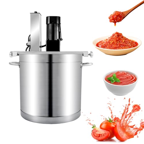 Automatic Sauce Stirrer Frying Machine 40L/10.5 Gal Food Mixer Electric Mixer Machine Commercial Pot Seasoning Bottom Soup Sauce Stirrer for for Making Jam, Sauce (110V) (Stirrer+ Bucket)
