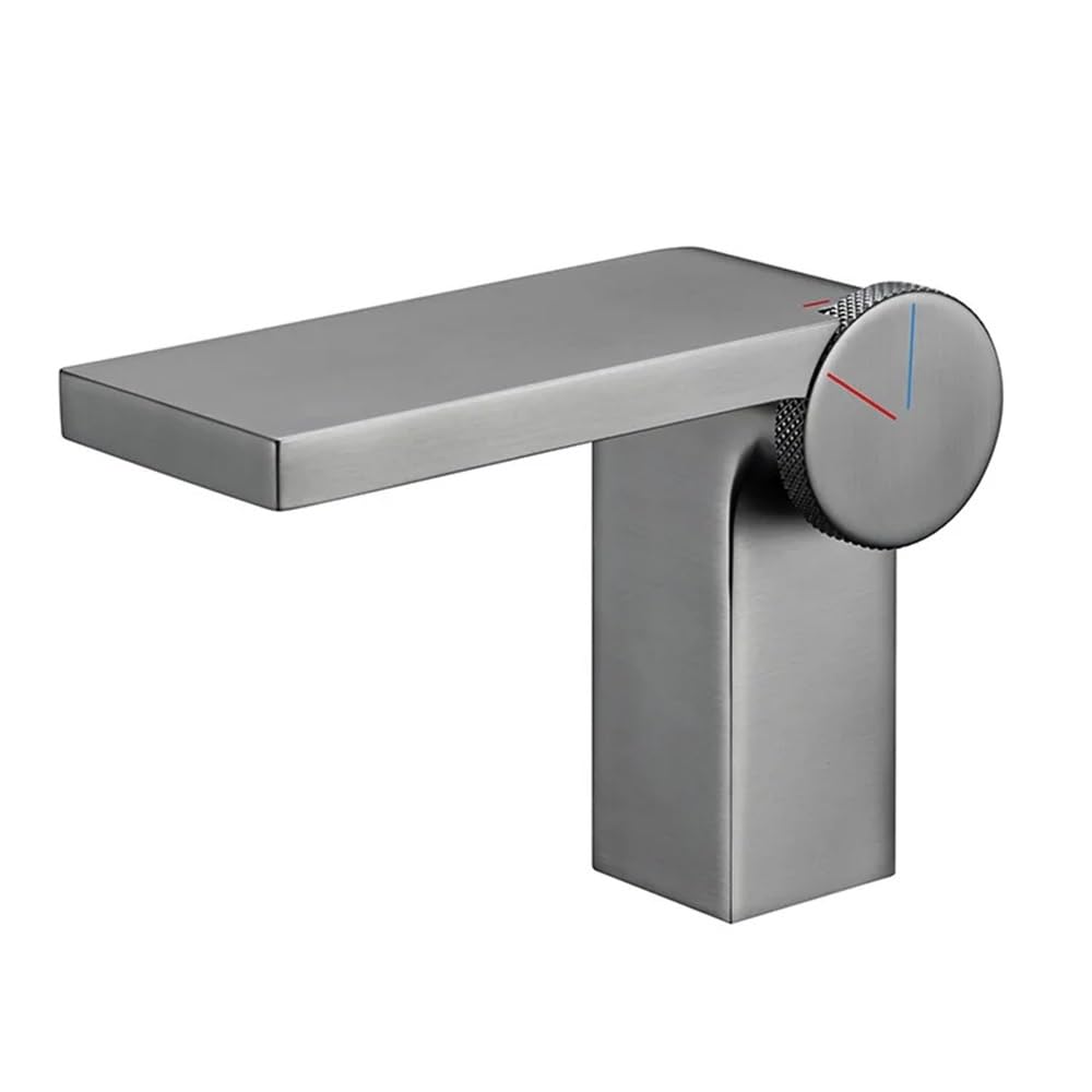Basin Faucet Faucet Hot and Cold washbasin Faucet Brass Bathroom undercounter Basin Waterfall Faucet EY-H0121(Grey)