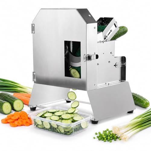 Cortadora de alimentos de acero inoxidable comercial con motor de 200W 2