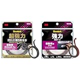 【セット買い】3M 両面テープ 超強力 自動車ダッシュボード用 取り外せる 幅15mm 長さ3m スコッチ SCD-15 セミロング プレミアゴールド + 両面テープ 強力 自動車 外装用 スコッチ セミロング エンブレム プロ仕様 幅15mm 長さ4m SCA-15R