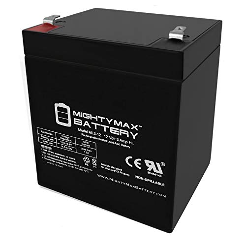 Mighty Max Battery ML5-12 - 12 Volt 5 AH Rechargeable SLA Battery - Mighty Max Brand Product #1