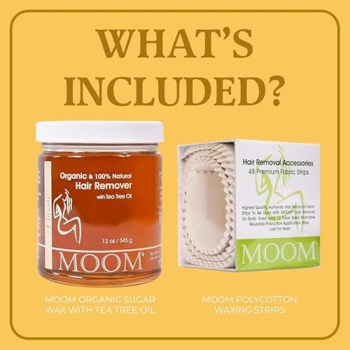 MOOM Organic Sugar Wax Kit for Natural Hair Removal