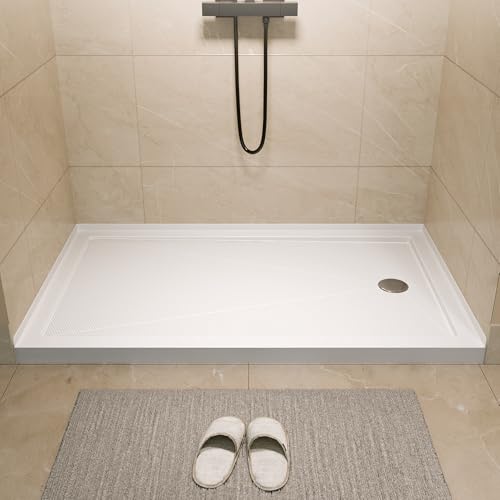 Image of DeerValley 60 inchL X 36 inchW Right Drain Shower Base in White