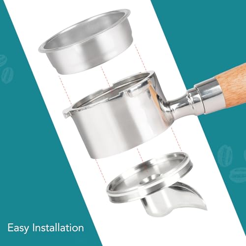 Portafilter Spout, 54mm Single and Double Bottomless to Spouted Coffee Machine Spout with 6 Sealing O Rings, 304 Stainless Steel Spout for Bottomless Portafilters, Espresso (Single Spout) by Fockety - Used condition - Image 4