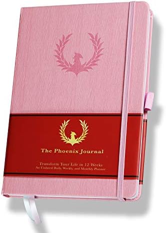 The Phoenix Journal - Best Daily Goal Planner, Organizer, & Calendar for Goal Setting, Gratitude, Happiness, & Productivity - Vision Board & Habit Tracking - 12 Weeks, Undated, Hardcover (Ivory)
