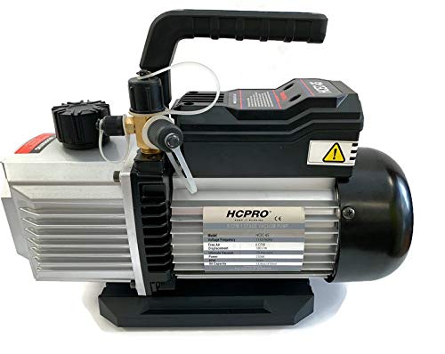 6 CFM Vacuum Pump HVAC AC Refrigerant - 110V Single Stage Rotary Vane Air Conditioning Vacuum Pump for R410A R22 R134A Mini Split Automotive with Oil Sight Glass Cooling Fan - HCPRO