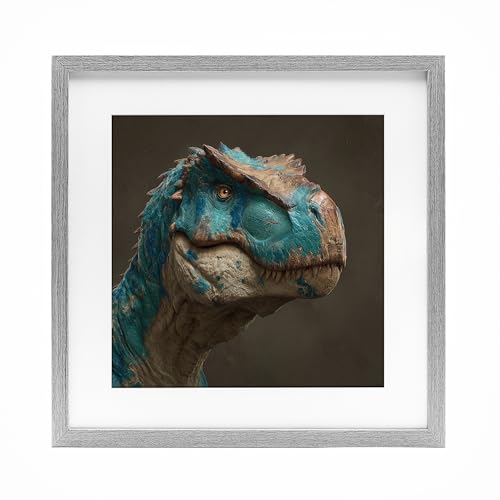 Cadre dinosaure céruléen Stupell Industries 33x33 cm