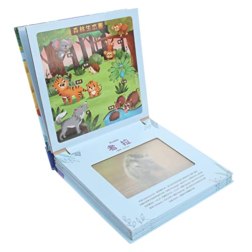 YUMILI - Livres d'apprentissage anticipé en anglais 3D avec 8 pages de tournage à effets dynamiques, jouet éducatif pour enfants Toddlers Preschoolers Paper Material 7 Ecosystems 40+ Animals
