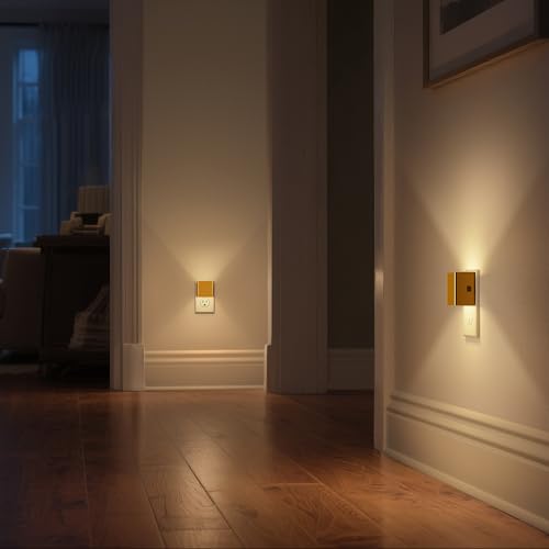 Image of DORESshop Night Lights Plug into Wall,Plug in Night Light,Gold NightLight