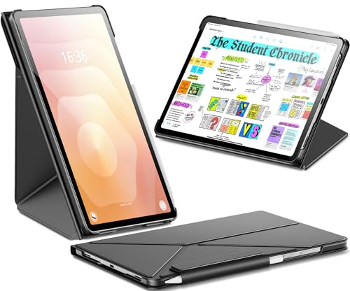 INFILAND Case for Samsung Galaxy Tab S11 2025 11 Inch 5G (SM-X736B/SM-X730),Slim Magnetic Protective Cover with Multi-Angle Origami Stand, Auto Wake/Sleep Function (Black)