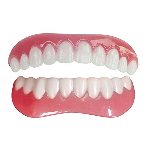WJTRK1 Dientes Postizos Temporales Silicona,Dentadura Postiza, Reutilizable,Talla única,Traerte la Apariencia Dientes