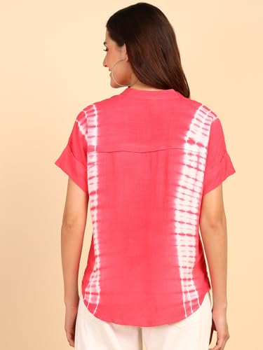 Image of Maaesa Hand Dyed Rayon Top for Women