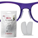 Setex Gecko Grip 1.8mm Thick Anti Slip Eyeglass Nose Pads, (Bulk Pack 15 Clear Pair) USA Made, 2500 Innovative Microstructured Fibers per Nose Pad, 1.8mm x 7mm x 16mm