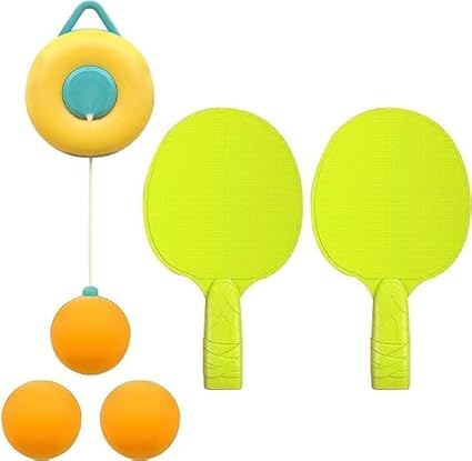 Priyadarshi Hanging Table Tennis Trainer Set, Ping Pong Game for Kids with Racket & Balls, Adjustable Hanging Table Tennis Self Workout Set, Portable Indoor Table Tennis Exerciser.