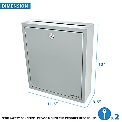 Barska Cb12712 Large Multi-Purpose Drop Suggestion Mail Box,Grey #TOP1