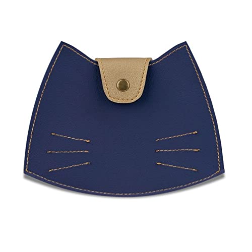 [UpNova] 抗菌 マスクケース 持ち運び 携帯 猫 かわいい 収納ポーチ 多用途 収納 抗菌素材使用 ブルー