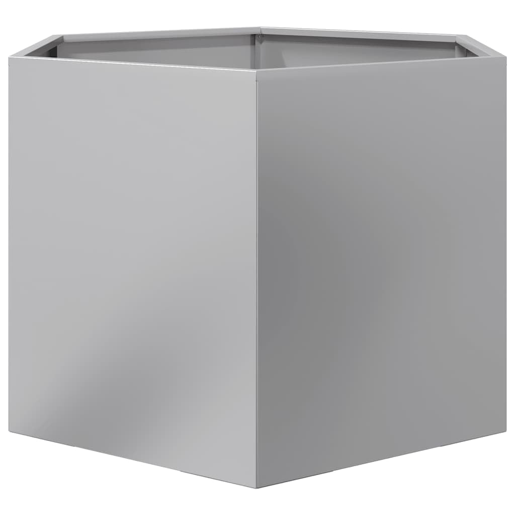 vidaXL Jardinière hexagone 69x60x45 cm Acier galvanisé
