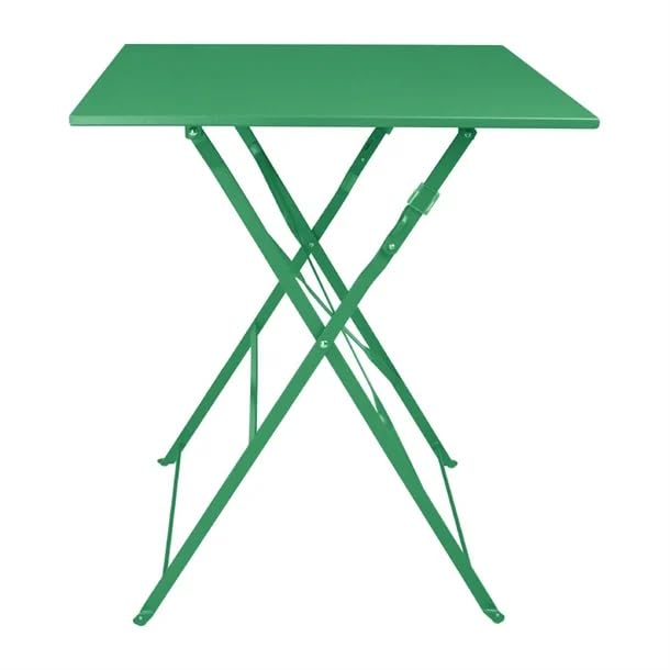 Table carrée Bolero Perth 600 mm en métal style pavé vert forêt durable