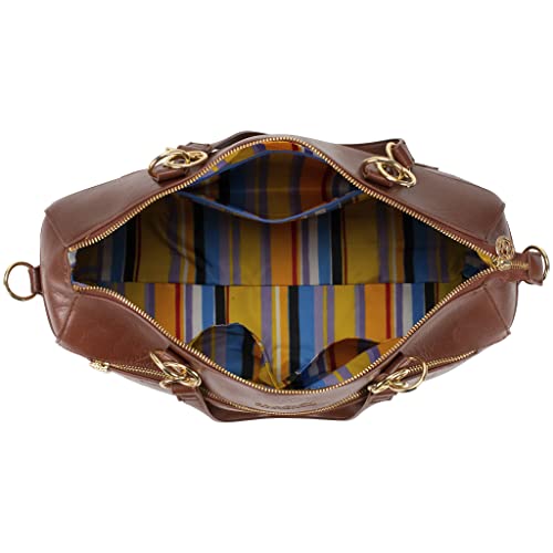 Image of Badgley Mischka Madalyn Vegan Leather Travel Tote Weekender Bag