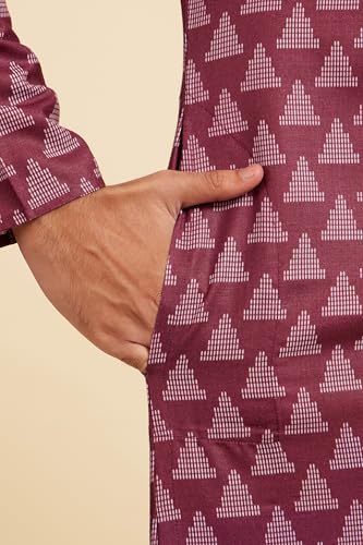 Image of DIWAS BY MANYAVAR Men's Cotton Blend Printed Kurta (1pc)