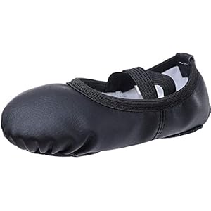 Balletschoenen van leer, balletschoenen, dansschoenen, gymnastiekschoen met gedeelde leren zool, voor kinderen en dames